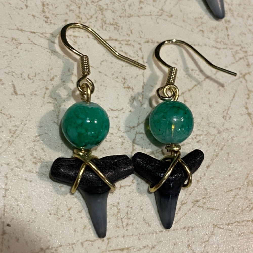 Shark tooth earrings